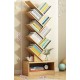 A simple multi-shelf floor-to-ceiling bookcase, reative narrow bookcase, multi-layer bedside reading rack bay window
