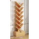 A simple multi-shelf floor-to-ceiling bookcase, reative narrow bookcase, multi-layer bedside reading rack bay window