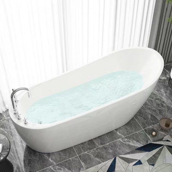 Acrylic bathtub, adult bathroom bathtub, popular freestanding integrated European style large bathtub