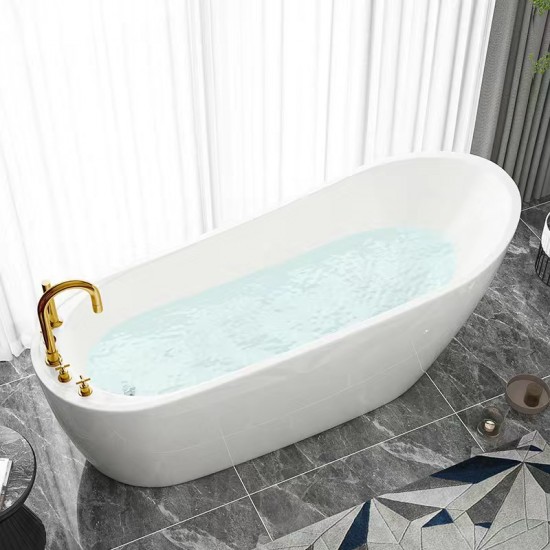 Acrylic bathtub, adult bathroom bathtub, popular freestanding integrated European style large bathtub
