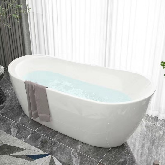 Acrylic bathtub, adult bathroom bathtub, popular freestanding integrated European style large bathtub
