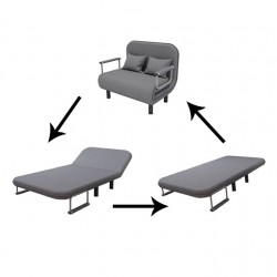 Dual purpose sofa bed folding chair, multifunctional double fabric living room, study, office chair