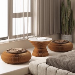 Eighteen paper creative low stool folding round stool small apartment space saving paper stool