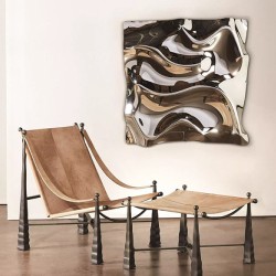 Exquisite Scandinavian leather chair for the exhibition hall , the epitome of style, elegance and comfort	