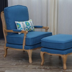 American retro solid wood chair armchair with removable and washable cushion