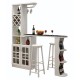 A modern multi-functional partition wall cabinet with a revolving European-style small bar separating the hallway from other rooms