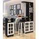 A modern multi-functional partition wall cabinet with a revolving European-style small bar separating the hallway from other rooms