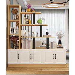 Multi-functional solid wood partition cabinet with large capacity separation cabinet hallway living room