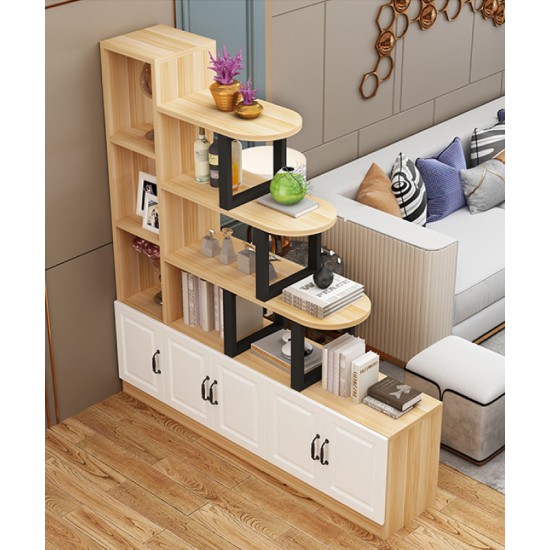 Multi-functional solid wood partition cabinet with large capacity separation cabinet hallway living room