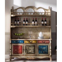American solid wood painted cabinet, suitable for living room, multifunctional wine cabinet