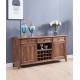 Pure solid wood cabinet, American retro small wine cabinet, double door wine rack cabinet