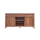 Pure solid wood cabinet, American retro small wine cabinet, double door wine rack cabinet