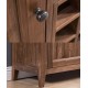 Pure solid wood cabinet, American retro small wine cabinet, double door wine rack cabinet