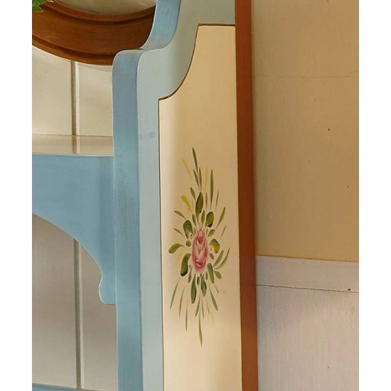 Mediterranean style wine cabinet, three doors, large capacity cabinet, wall integrated storage cabinet