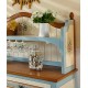 Mediterranean style wine cabinet, three doors, large capacity cabinet, wall integrated storage cabinet