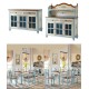 Mediterranean style wine cabinet, three doors, large capacity cabinet, wall integrated storage cabinet