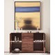 Solid wood cabinet, wine cabinet with glass door, multipurpose storage cabinet for living room