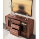 Solid wood cabinet, wine cabinet with glass door, multipurpose storage cabinet for living room