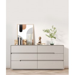 Luxurious Cream Style Solid Wood Wardrobe minimalist cabinet with five or six drawers