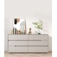 Luxurious Cream Style Solid Wood Wardrobe minimalist cabinet with five or six drawers