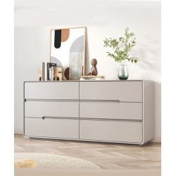Luxurious Cream Style Solid Wood Wardrobe minimalist cabinet with five or six drawers