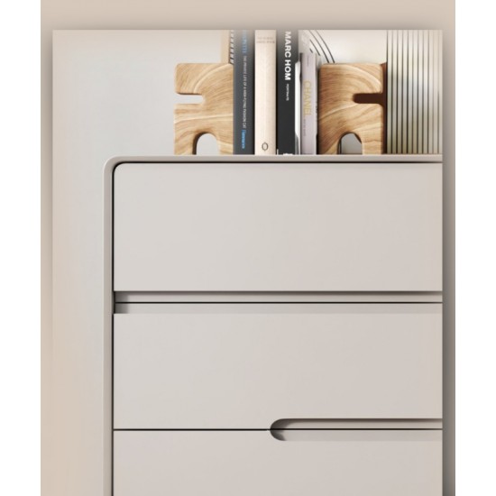 Luxurious Cream Style Solid Wood Wardrobe minimalist cabinet with five or six drawers