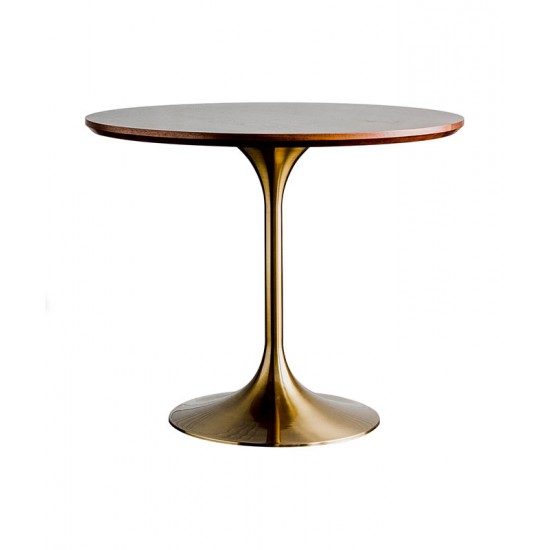 A beautiful dining table in a round cafe table made of light luxury, sturdy material that enhances your dining experience