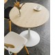 A beautiful dining table in a round cafe table made of light luxury, sturdy material that enhances your dining experience