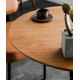 A beautiful dining table in a round cafe table made of light luxury, sturdy material that enhances your dining experience