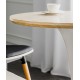 A beautiful dining table in a round cafe table made of light luxury, sturdy material that enhances your dining experience