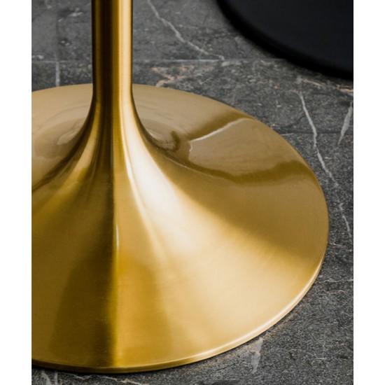 A beautiful dining table in a round cafe table made of light luxury, sturdy material that enhances your dining experience