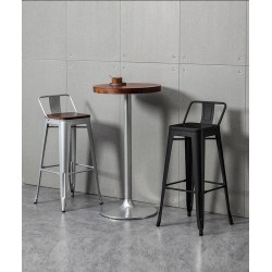 Contemporary solid wood tall bar stools, modern minimalist design