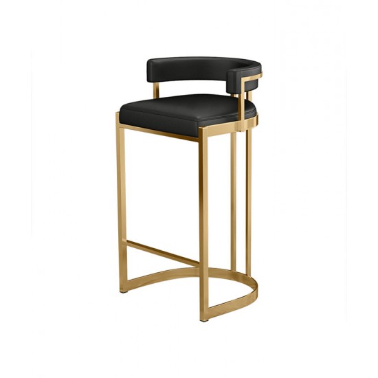 Bar stool, modern and light luxury high stool, iron back bar stool