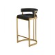 Bar stool, modern and light luxury high stool, iron back bar stool