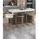 Bar stool, modern and light luxury high stool, iron back bar stool