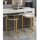Bar stool, modern and light luxury high stool, iron back bar stool