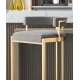 Bar stool, modern and light luxury high stool, iron back bar stool