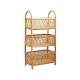 Rattan woven multilayer simple shelf, living room storage rack, rattan flower stand
