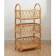Rattan woven multilayer simple shelf, living room storage rack, rattan flower stand