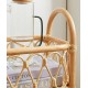 Rattan woven multilayer simple shelf, living room storage rack, rattan flower stand