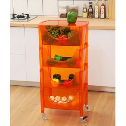 Nordic style convenience, multi-layer kitchen trolley for effortless snack organization