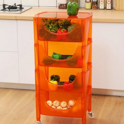 Nordic style convenience, multi-layer kitchen trolley for effortless snack organization
