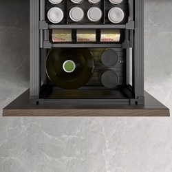 Textured stylish spice basket for kitchen, light cabinet spice organizer