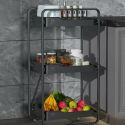 Three tiered shelving for organization and style, ample storage and display