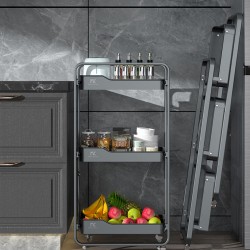 Three tiered shelving for organization and style, ample storage and display