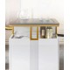 Сombined multi-functional square small tea table and chair mobile movable tea cart with automatic boiling system USB charger