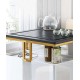 Сombined multi-functional square small tea table and chair mobile movable tea cart with automatic boiling system USB charger