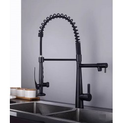 Kitchen faucet, full copper sink faucet, hot and cold adjustable faucet, double outlet sink faucet