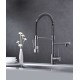 German kitchen faucet, hot and cold water sink, kitchen sink faucet, full copper swivel telescopic faucet
