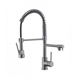 German kitchen faucet, hot and cold water sink, kitchen sink faucet, full copper swivel telescopic faucet
